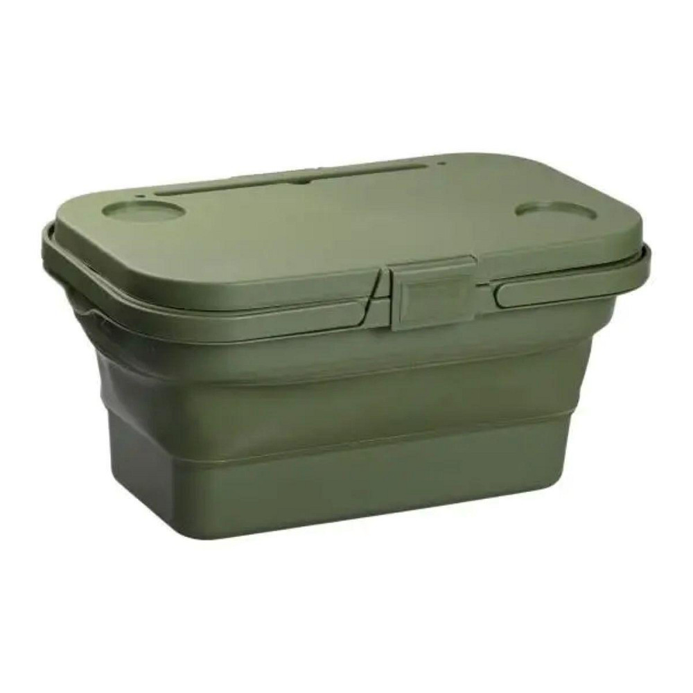 Складний кошик для пікніка з кришкою-столиком 44.8х26х14 см Зелений SJ-0120GR Київ - фото 8