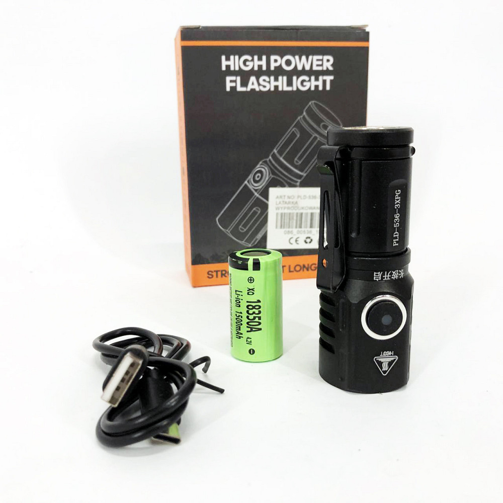 Военный армейский фонарик нашлемный PLD-536-3XPG, Светодиодный прочный фонарик, Фонарь супер яркий DG-29 Львов - изображение 1