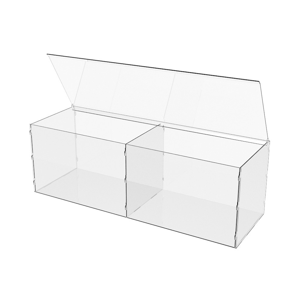 Коробка акрилова EKOSTAR 2 комірки 540х180х180 з кришкою Київ - фото 4