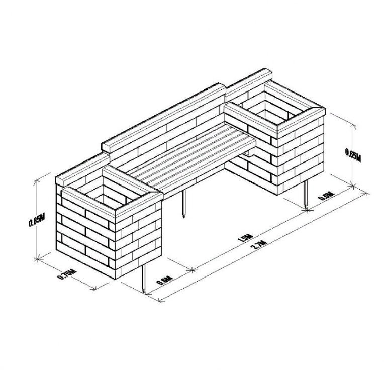 Кашпо садовое 