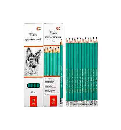 Олівець простий НВ № 2 "С" COLOR-IT CR655 в упаковці 12 шт Вінниця