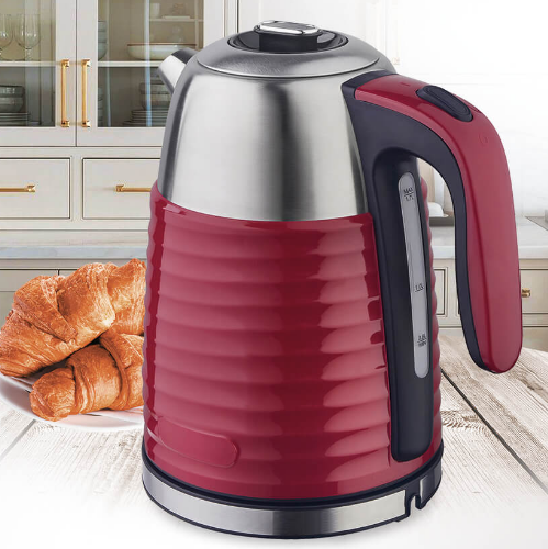 Електрочайник 1,7л 1850-2200W нержавіюча сталь (диск) червоний MR-051-RED Maestro Житомир - фото 4