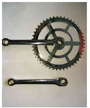 Зірка велосипедна (передня) 44T (+2 шатуни L-19 см, під коло, хром) Мукачево