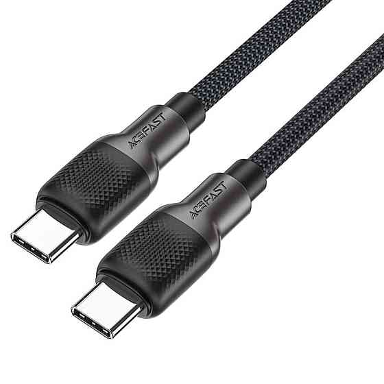Кабель Type-C ACEFAST C10-03 3A, 60W, 1.2m, silicone, zinc connectors, Black 6974316283119 Одесса
