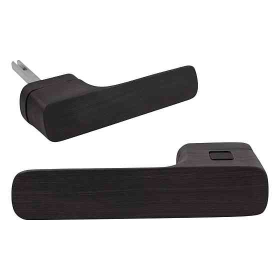 Дверна ручка на розетці M&T Minimal2.0 147957 Left Cr-K чорний брошурований, в комплекті з WC Київ