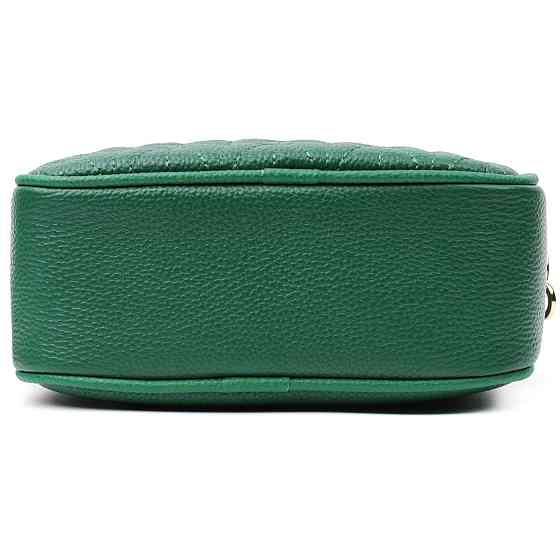 Стеганая женская сумка из натуральной кожи Vintage 22613 Зеленая Киев