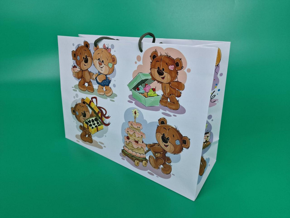 Бумажный большой горизонтальный пакет  36/22/10(артBG-163) (12 шт) Харків - фото 1