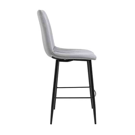 Стілець крісло барний м'який FuryDesign Malcolm 57 високі ніжки Сірий Київ