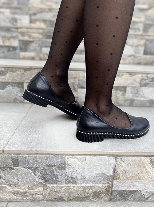 Lexi Балетки жіночі Lexi 2039 чорні (весна-осінь, шкіра натуральна) (2667) тільки 36р.і 40р. Коломыя - изображение 3