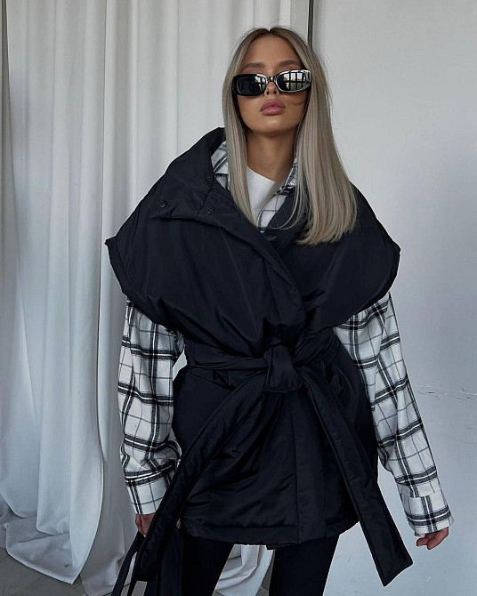 Жіноча трендова сорочка вільного крою з принтом карта Білий Одеса - фото 2