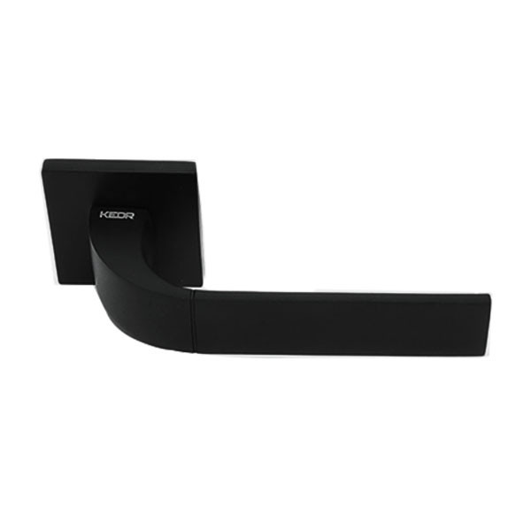 Ручка для дверей на квадратній розетці Кедр Ультра 21.170 чорний матовий Київ - фото 3