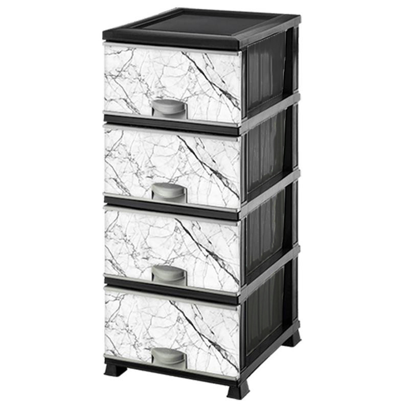 Комод пластиковый Элиф (Elif) белый мрамор . 90х39х48. 4 секции. Одесса - изображение 2