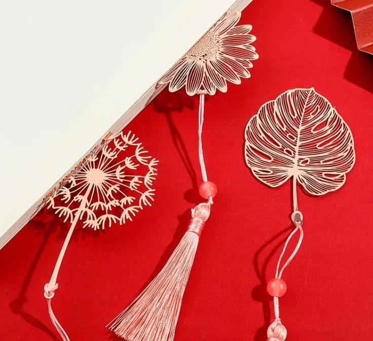 Винтажная металлическая закладка 