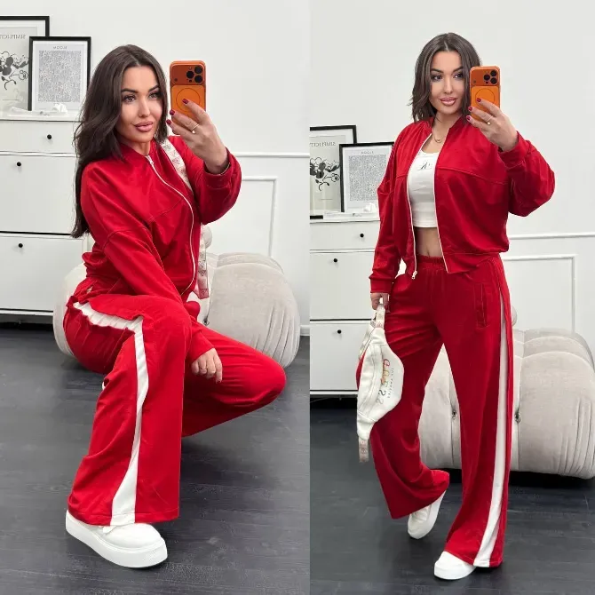 Жіночий спортивний костюм з лампасами — стильний повсякденний комплект Одеса - фото 20