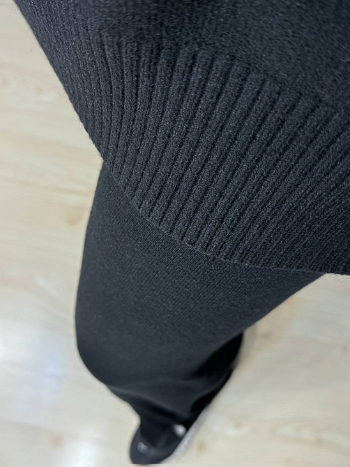 Костюм жіночий Accorddream 6841-8636 светр з брюками палаццо оверсайз в’язаний, чорний, one size Київ - фото 17