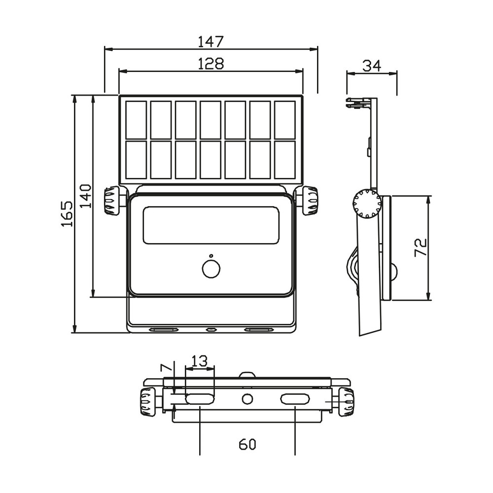 Прожектор світлодіодний на сонячній батареї 16W SPIDER-16 Київ - фото 2