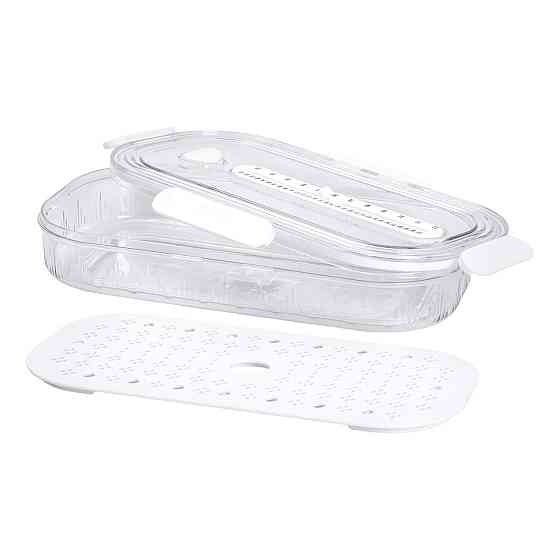 Yiwu Контейнер для їжі пластиковий 32.5х17.5х6 см харчовий контейнер з індикатором дати 1 л Біл Коломыя