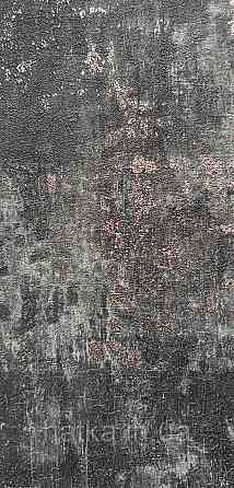 Обои виниловые на флизелине AS creation Della Natura 1.06Х10 под штукатурку под бетон черные золотистые Киев