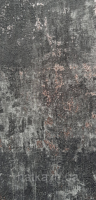 Шпалери вінілові на флізеліні AS creation Della Natura 1.06Х10 під штукатурку під бетон чорні золотисті Київ - фото 2