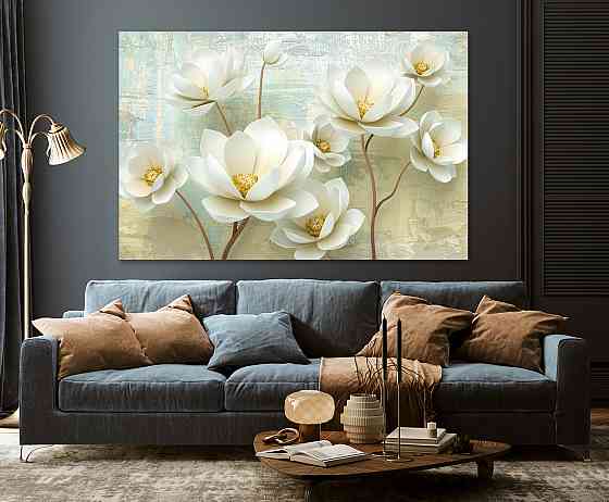 Картина холст в гостиную / спальню  Біла Магнолія  MLP_294 90х180см Киев