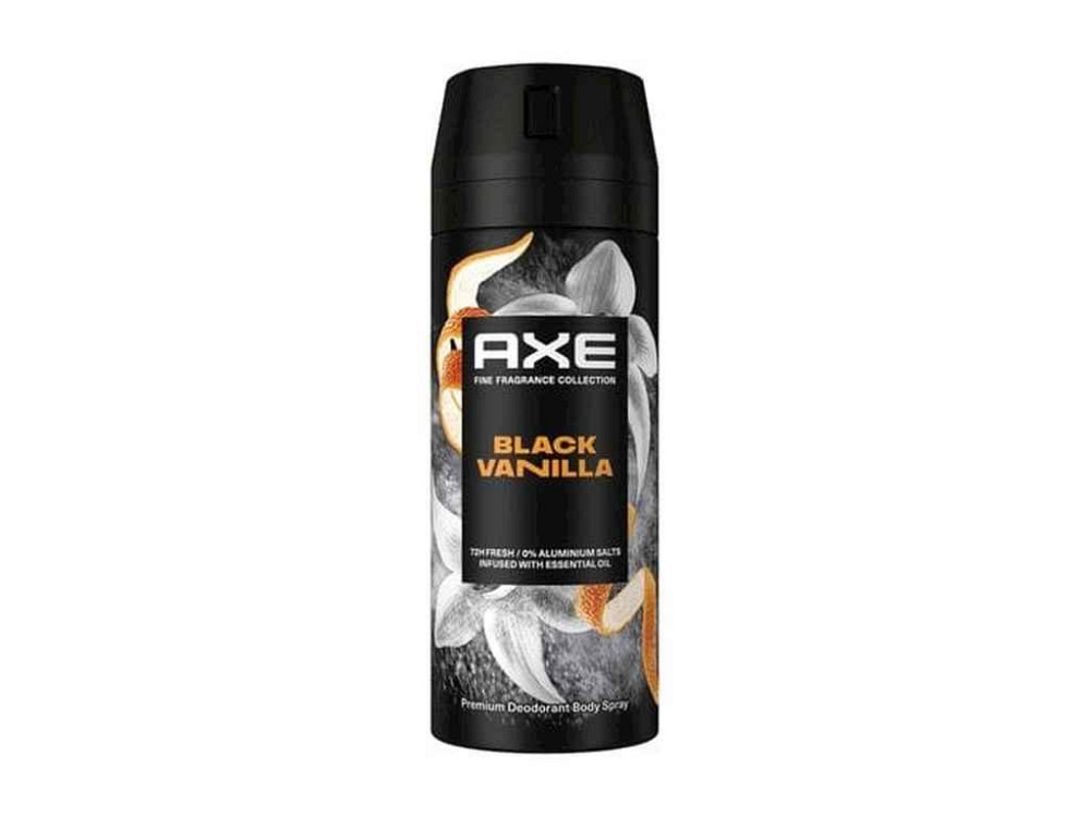 Дезодорант-спрей 150мл ФАЙН ФРАГРАНС Блэк ванилла 72 часа ТМ AXE Киев - изображение 1