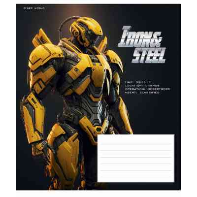 Зошит Школярик Iron&amp;Steel 12 аркушів клітинка (012-3284K) Вінниця