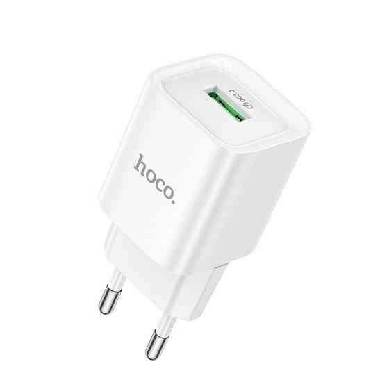 Мережевий зарядний пристрій HOCO C145A Charm single port QC3.0 charger (EU) White Київ