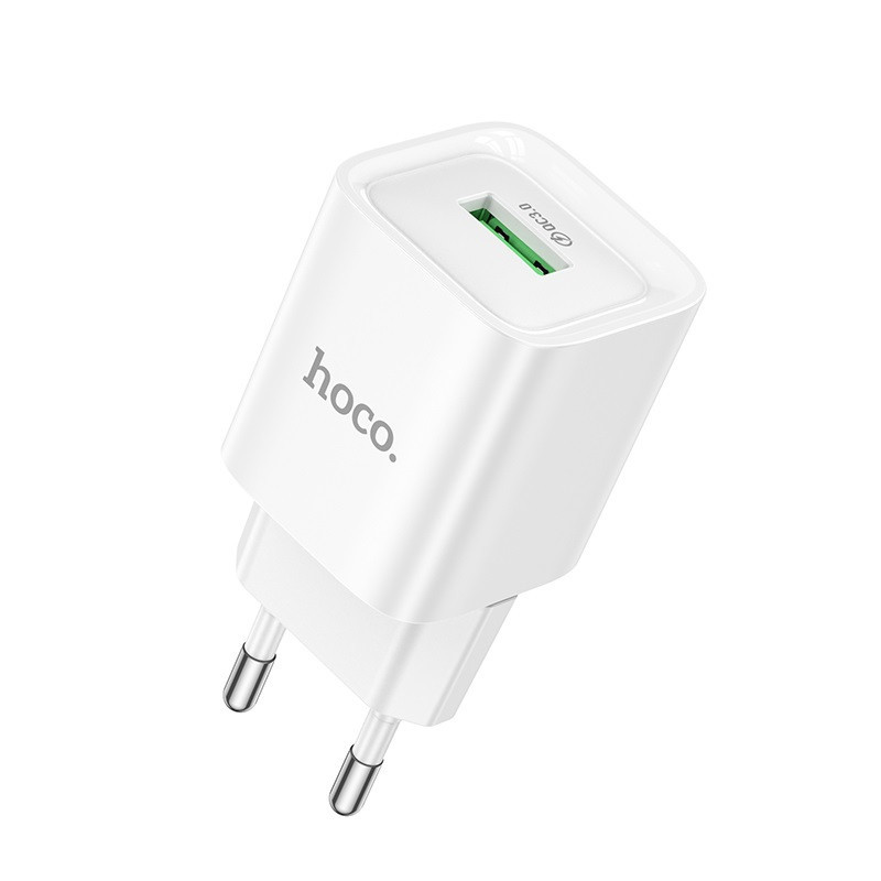 Мережевий зарядний пристрій HOCO C145A Charm single port QC3.0 charger (EU) White Київ - фото 4