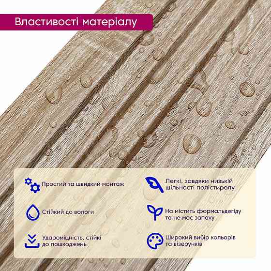 Рейка декоративная PS 2900х120х12мм Дуб SW-00002136 Днепр