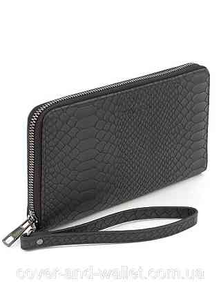 Фірмовий шкіряний чоловічий клатч із фактурою під рептилію Marco Coverna 086-5901 Black Київ
