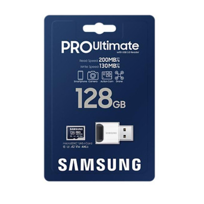 Карта памяти Samsung 128GB microSDXC class 10 UHS-I U3 V30 A2 Pro Ultimate (MB-MY128SB/WW) Винница - изображение 6
