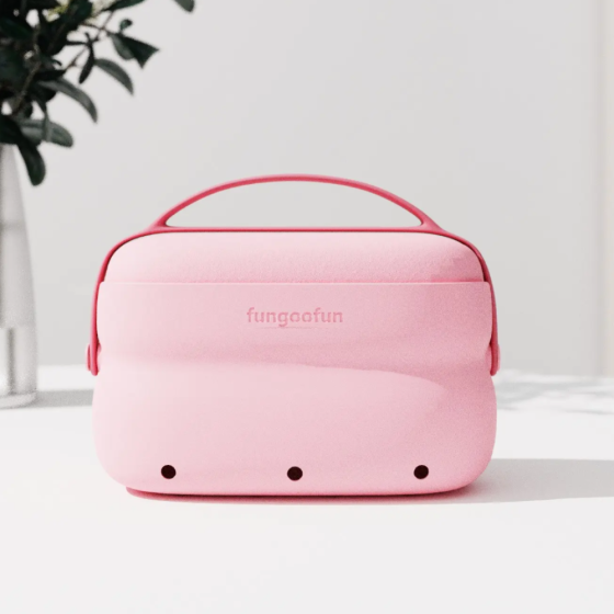 Сумочка силіконова 2в1 косметичка дорожня для аксесуарів у ванну кімнату і душ, водонепроникна, рожева Кам'янець-Подільський