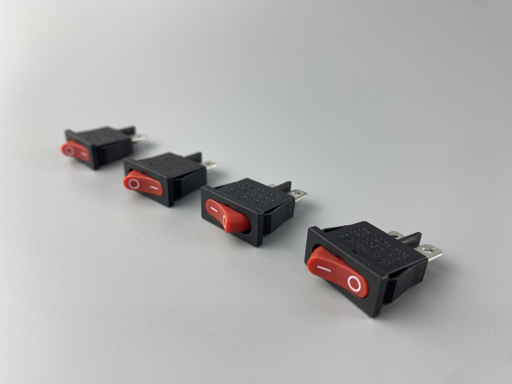 Перемикач клавішний червоний, ON-OFF, 9.5 ммх21мм, 2 ніжки Мукачево - фото 3