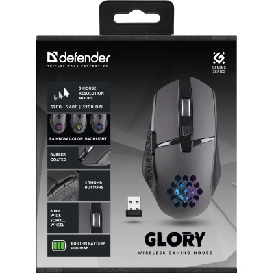 Мышка Defender Glory GM-514 LED Wireless Black (52514) Винница - изображение 8