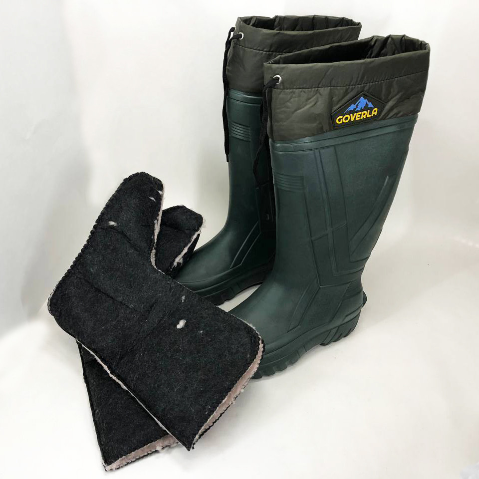 Теплые резиновые сапоги олива, Сапоги для рыбалки сапоги для охотников Резиновые специальные LE-82 Ивано-Франковск - изображение 2