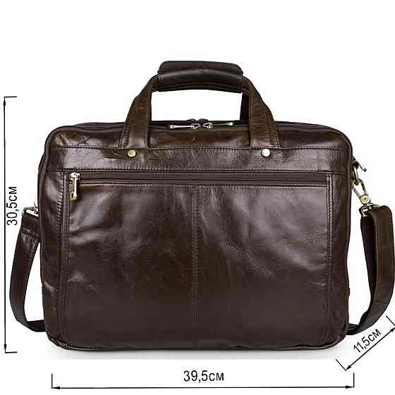 Сумка чоловіча Vintage 14247 для ноутбука з діагоналлю 15.6 дюйма Коричнева Київ