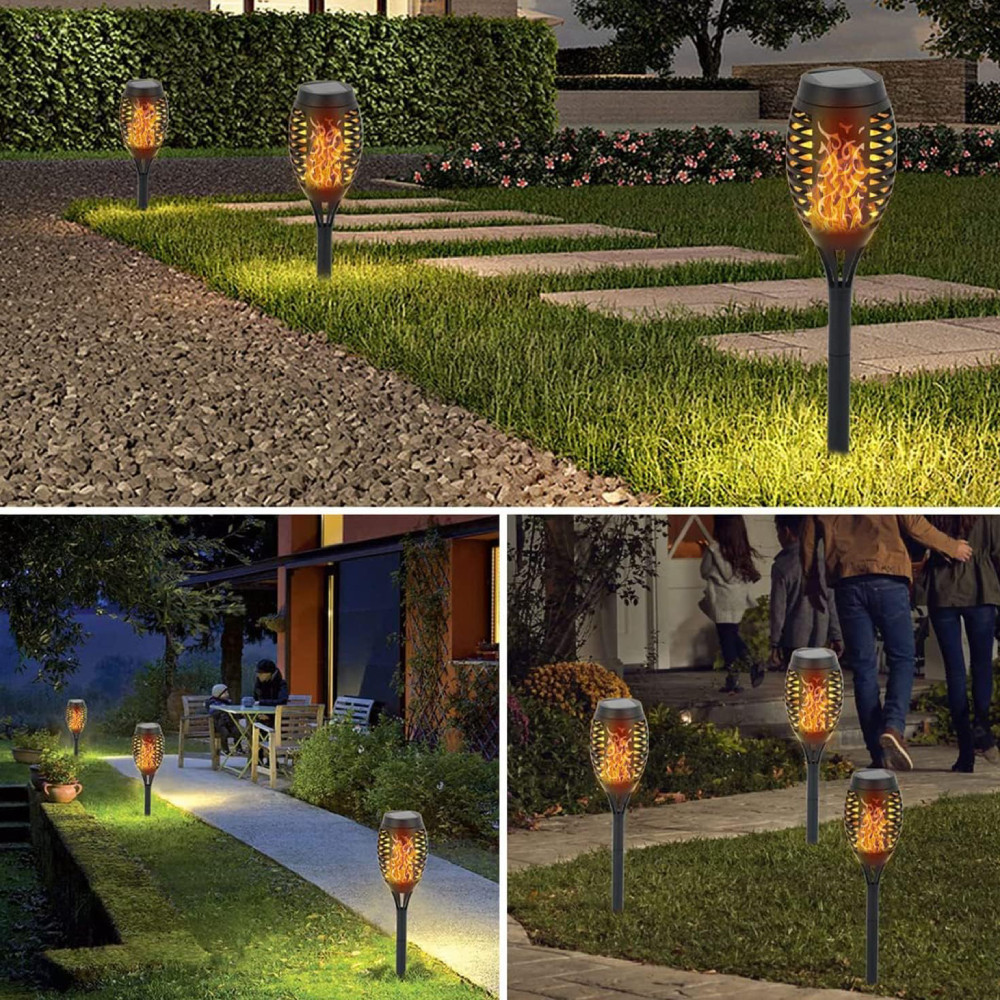 Ліхтар на сонячній батареї 52см, Solar flame + Подарунок Відлякувач гризунів Garden Pro / Садовий світильник Київ - фото 6