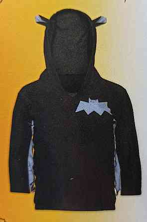 Дитячий костюм Кажан на Хелловін розмір 1-2 роки чорний Київ