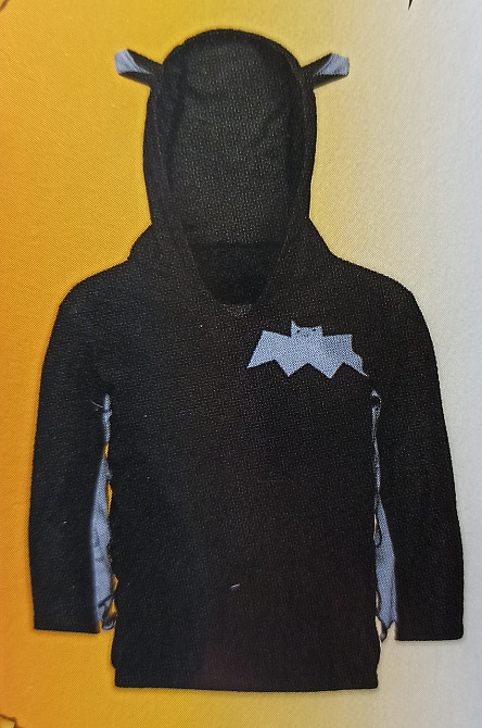 Дитячий костюм Кажан на Хелловін розмір 1-2 роки чорний Київ - фото 4