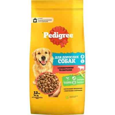 Сухий корм для собак Pedigree з яловичиною та овочами 12 кг (5998749145043) Вінниця