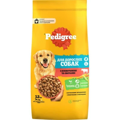 Сухой корм для собак Pedigree с говядиной и овощами 12 кг (5998749145043) Винница - изображение 1