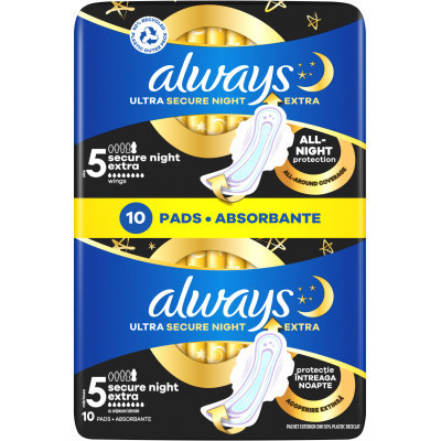 Гигиенические прокладки Always Ultra Secure Night Extra Размер 5 10 шт. (8006540093849) Винница - изображение 4
