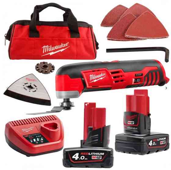 Акумуляторний мультиінструмент MILWAUKEE C12 MT-402B (Li-Ion 4 ач) 4933441705 (+ заряд.пристрій, 2 акум., адаптер, шліфувальна д Одеса