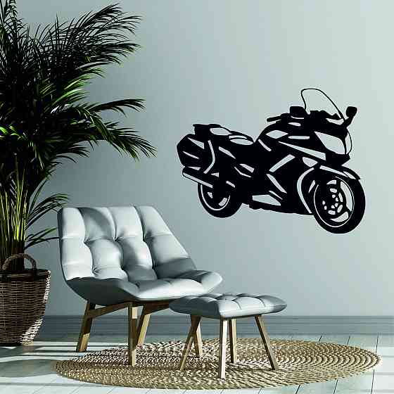 Декоративное настенное Панно «Мотоцыкл» Декор на стену 70*53 см, Черный Киев
