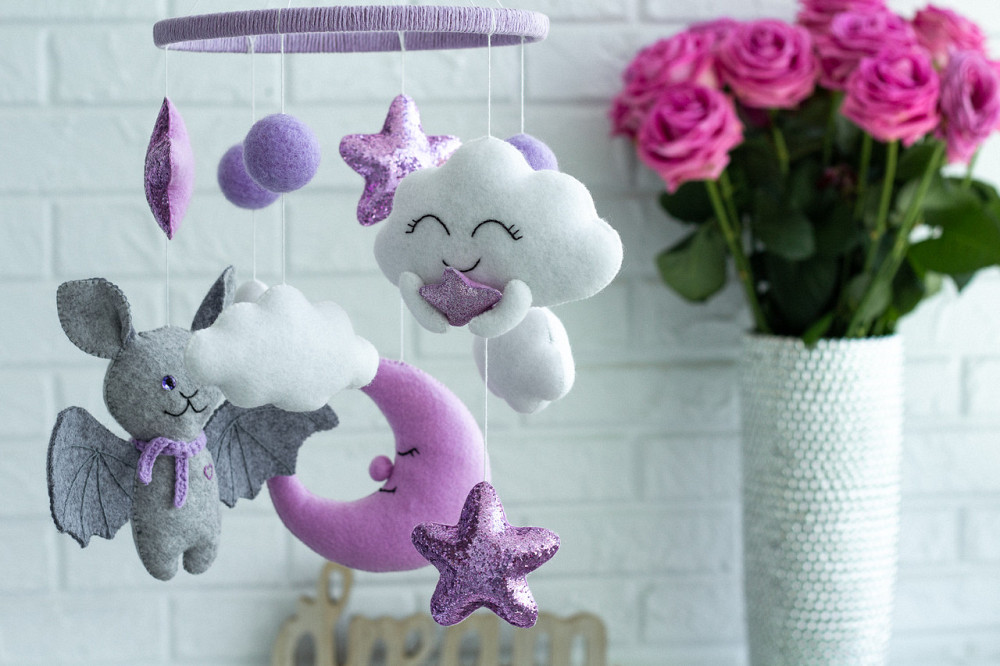 Мобіль на ліжечко WoollyFox «Фіолетові сни» Київ - фото 2