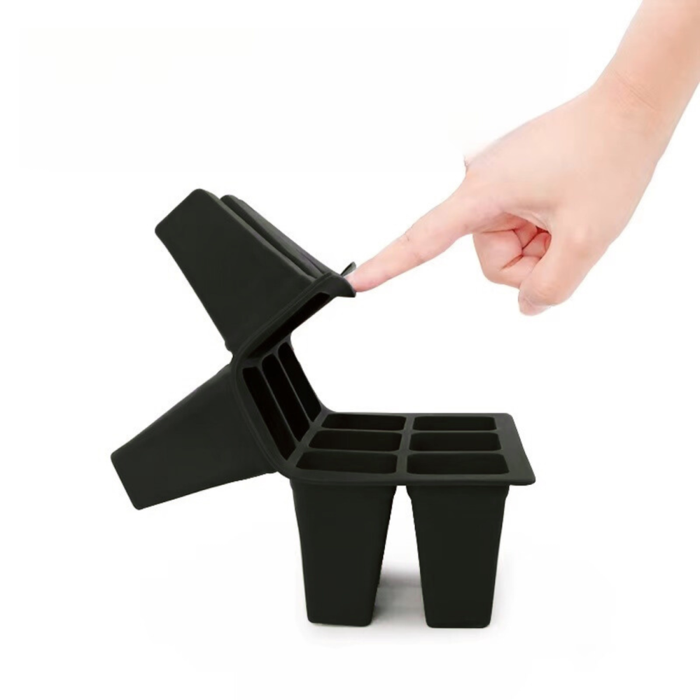 Кассета для рассады лоток садовый на 12 ячеек, силиконовый, многоразовый для выращивания семян, растений, цветов, серый Каменец-Подольский - изображение 6