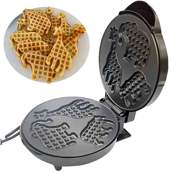 Вафельниця електрична 1600Вт,з фігурками тварин RS-7400 SBR Київ