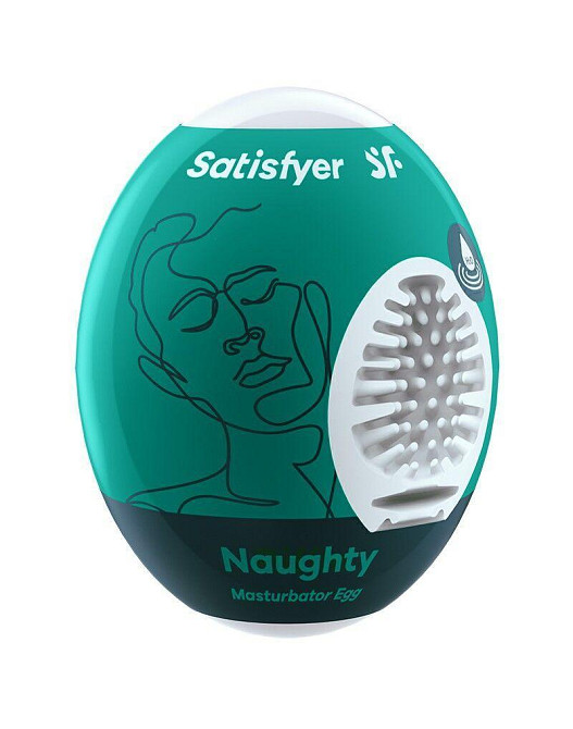 Самосмазывающийся мастурбатор-яйцо Satisfyer Masturbator Egg Naughty, одноразовый, не требует смазки Sex Aura Киев - изображение 1