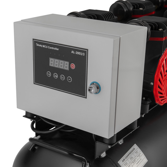 Компресор, 100 л, 3×1,5 кВт, 230 В, 8 атм, 750 л/хв, 2800 об/хв,  безмасляний, 6 циліндрів, 75 дБ INTERTOOL PT-0041 Київ - фото 7