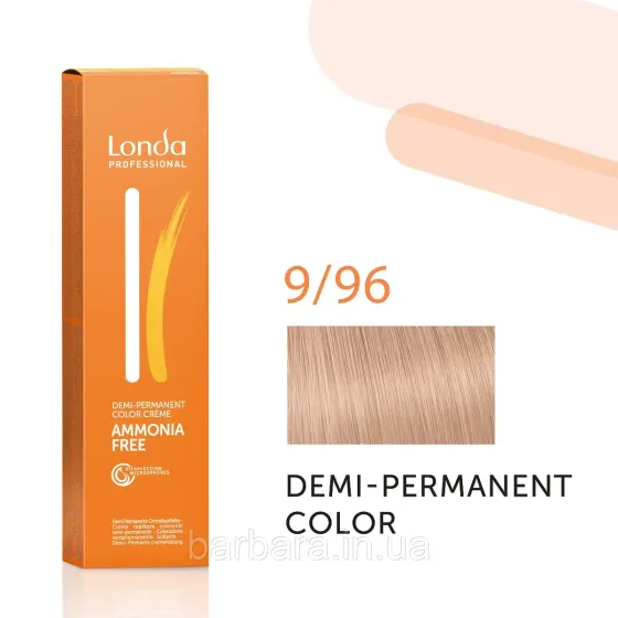 Тонуюча безаміачна фарба для волосся Londа Demi-Permanent Color 9/96 очень светлый блонд золотисто-коричневій Киев